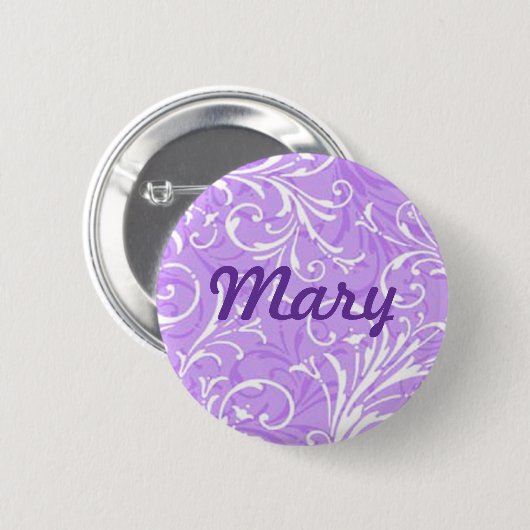 Aangepaste Paarse ornamentele Button (Voorkant /achterkant)