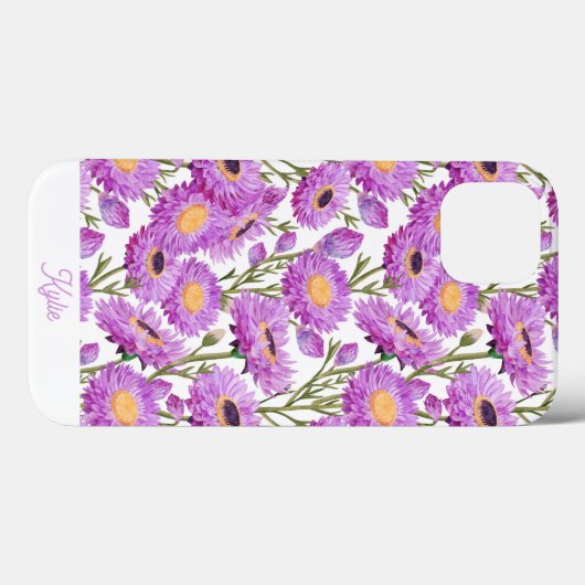 Aangepaste Paarse papier madeliefjes bloemenbloeme Case-Mate iPhone Case (Achterkant (horizontaal))
