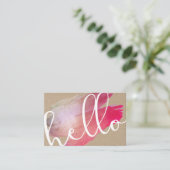 Aangepaste Paarse penseellogo Visitekaartje (Staand voorkant)