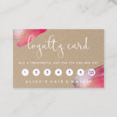 Aangepaste Paarse penseellogo Visitekaartje (Achterkant)