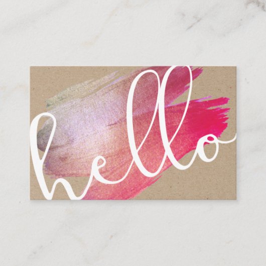 Aangepaste Paarse penseellogo Visitekaartje (Voorkant)