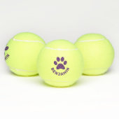 Aangepaste Paarse Pet Naam Pet Tennisballen (Multi)