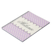 aangepaste Paarse poolpunten Notitieboek (Linkerzijde)