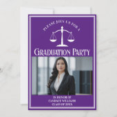 Aangepaste Paarse Recht School Afstuderen Photo Pa Kaart (Voorkant)