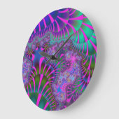 Aangepaste Paarse regenboogvlek Grote ronde wandkl Grote Klok (Hoek)