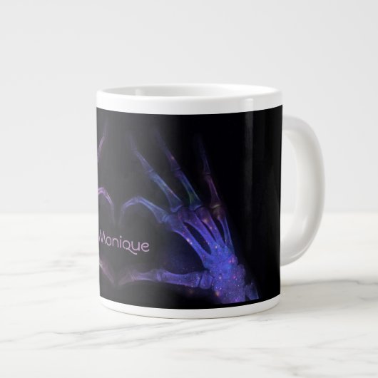 Aangepaste Paarse röntgenvingerafdrukken vormen ee Grote Koffiekop (Voorkant rechts)