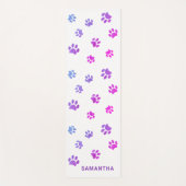 Aangepaste Paarse roze blauwe verf afdrukken Yogamat (Voorkant)