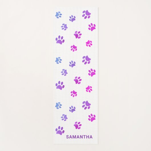 Aangepaste Paarse roze blauwe verf afdrukken Yogamat (Voorkant)