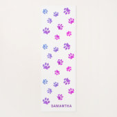 Aangepaste Paarse roze blauwe verf afdrukken Yogamat (Achterkant)