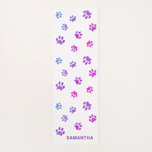 Aangepaste Paarse roze blauwe verf afdrukken Yogamat (Achterkant)