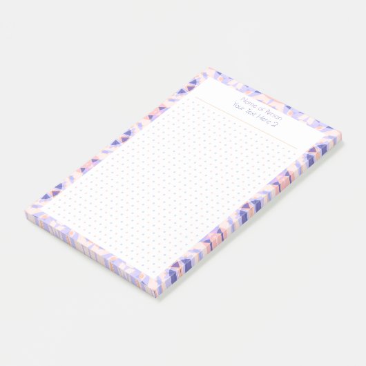 Aangepaste Paarse Roze Dot Grid Student Gift Plann Post-it® Notes (Schuin)