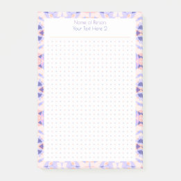 Aangepaste Paarse Roze Dot Grid Student Gift Plann Post-it® Notes