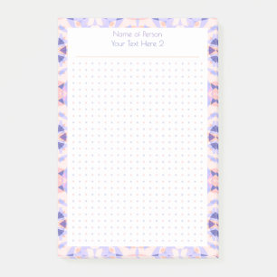 Aangepaste Paarse Roze Dot Grid Student Gift Plann Post-it® Notes