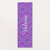 Aangepaste Paarse roze en Turquoise Mandala Yogamat (Achterkant)