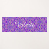 Aangepaste Paarse roze en Turquoise Mandala Yogamat (Voorkant (horizontaal))