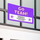 Aangepaste Paarse Roze Team Banner (Buitenkant Gebouw)