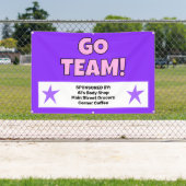 Aangepaste Paarse Roze Team Banner (Insitu)