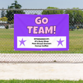Aangepaste Paarse Roze Team Banner