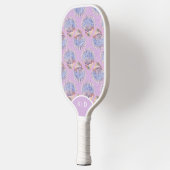 Aangepaste Paarse Schelpen Pickleball Paddle (Links)