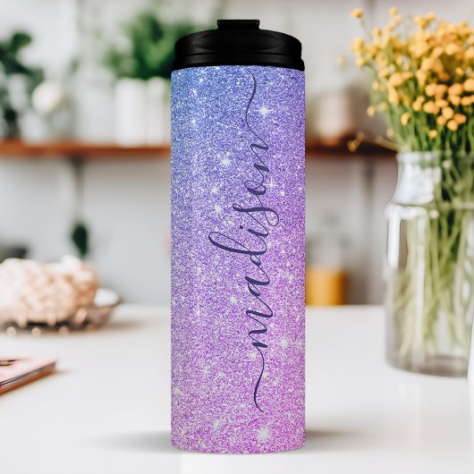 Aangepaste Paarse spaarpjes Thermosbeker