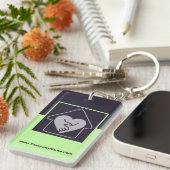 Aangepaste Paarse speciale actie voor speciale act Sleutelhanger (Voorkant Rechts)