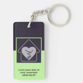 Aangepaste Paarse speciale actie voor speciale act Sleutelhanger (achterkant)