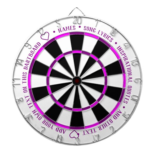 Aangepaste Paarse standaard software Dartbord (Voorkant)