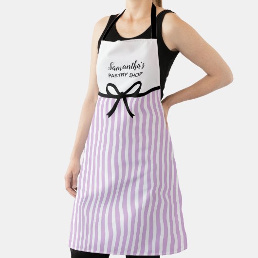 Aangepaste Paarse tapes bakkerij keukenzout Schort (Insitu)