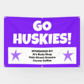 Aangepaste Paarse Teambanner Spandoek (Horizontaal)