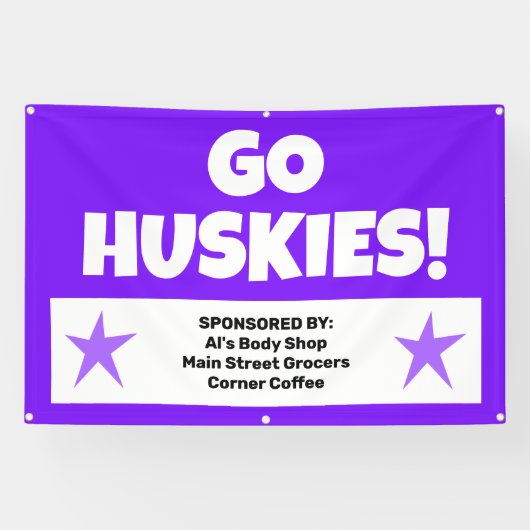 Aangepaste Paarse Teambanner Spandoek (Horizontaal)