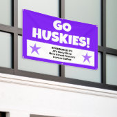 Aangepaste Paarse Teambanner Spandoek (Buitenkant Gebouw)