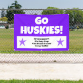 Aangepaste Paarse Teambanner Spandoek (Insitu)