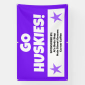 Aangepaste Paarse Teambanner Spandoek (Verticaal)