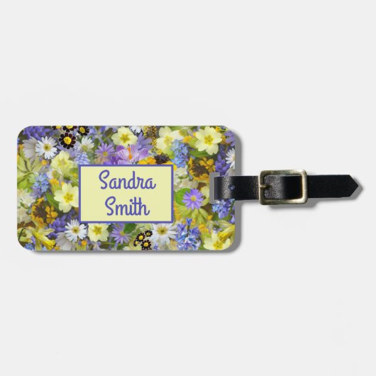 Aangepaste Paarse tuinbouwers Bagagelabel (Voorkant horizontaal)