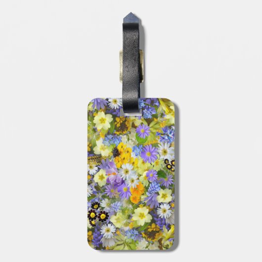 Aangepaste Paarse tuinbouwers Bagagelabel (Achterkant verticaal)