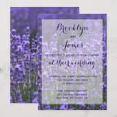 Aangepaste Paarse uitnodigingen voor weddenschappe (Voorkant / Achterkant)