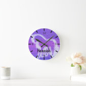 Aangepaste Paarse Unicorn Ronde Klok (Huis)