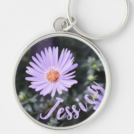 Aangepaste Paarse ventilatorNatuur Sleutelhanger (Voorkant)