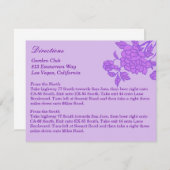 Aangepaste Paarse ventilatorrichtkaarten Informatiekaartje (Voorkant / Achterkant)