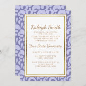 Aangepaste Paarse Violet College Trunk Party uitno Kaart (Voorkant / Achterkant)