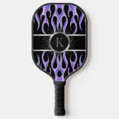 Aangepaste Paarse vlam Metallic gepersonaliseerd Pickleball Paddle (Voorkant)