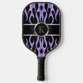 Aangepaste Paarse vlam Metallic gepersonaliseerd Pickleball Paddle (Achterkant)
