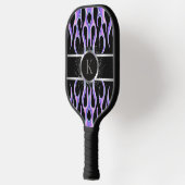 Aangepaste Paarse vlam Metallic gepersonaliseerd Pickleball Paddle (Links)