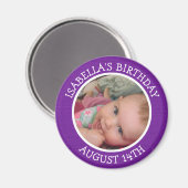 Aangepaste Paarse vogelherinnering Magnet (Voorkant / Achterkant)