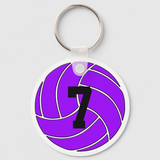 Aangepaste Paarse Volleyball-Sleutelhanger (Key Ri Sleutelhanger (Voorkant)