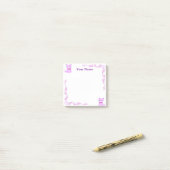 Aangepaste paarse vos filigraan Post-it Notities Post-it® Notes (Op bureau)