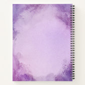 Aangepaste Paarse Waterverf bloemen laptop Notitieboek (Achterkant)
