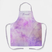 Aangepaste Paarse Waterverf Lavender Schort (Voorkant)