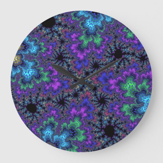 Aangepaste Paarse Waterverf Spectrum Grote wandklo Klok (Voorkant)