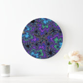 Aangepaste Paarse Waterverf Spectrum Grote wandklo Klok (Huis)